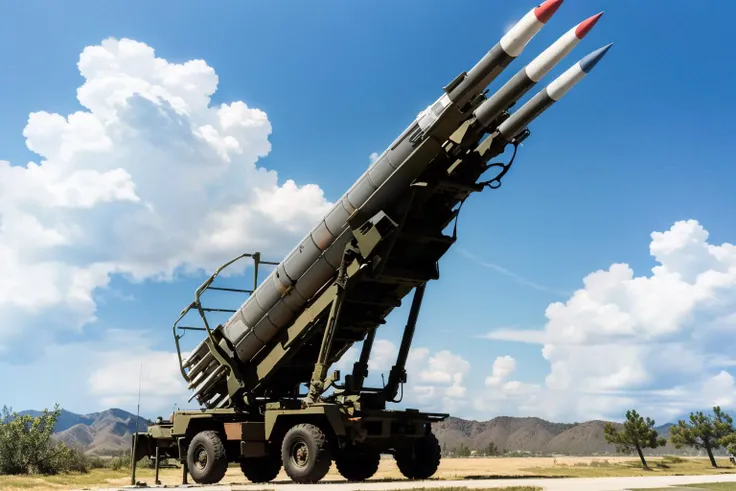 (masterpiece, best quality:1.2), ultra-detailed, Patriot Missile fire missile, (realistic:1.5), <lora:EdobAntiAir_v1.0:0.8>