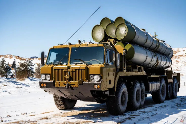 (masterpiece, best quality:1.2), ultra-detailed, S-400 with missiles, (realistic:1.5), <lora:EdobAntiAir_v1.0:0.8>