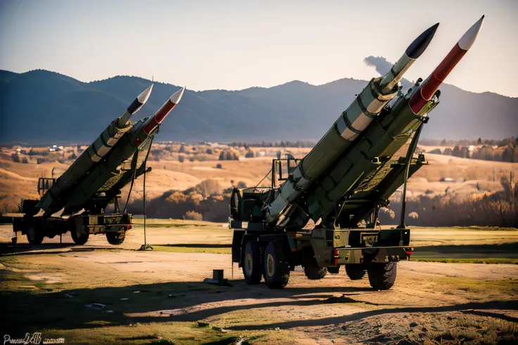 (masterpiece, best quality:1.2), ultra-detailed, Patriot Missile firing missile, (realistic:1.5), <lora:EdobAntiAir_v1.0:0.8>