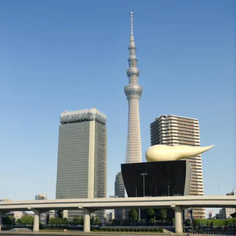 no humans, cityscape, tower, building, asakusa, sumidabashi, SUMIDA, photo background, lamppost, outdoors, <lora:sumida_v1:0.5>
