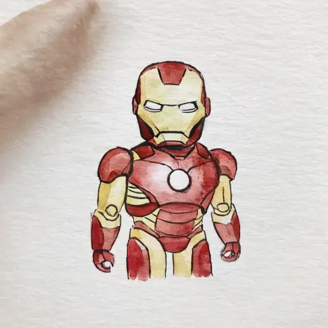 <lora:Simple Watercolor-000008:1>,Simple Watercolor,iron man,