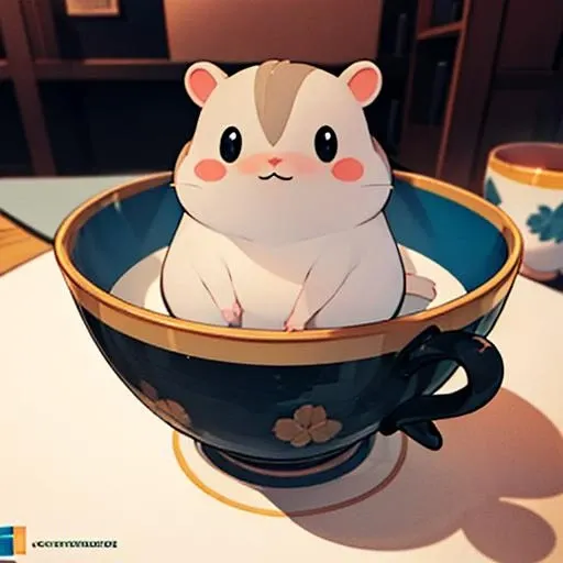 ultra-detailed,highly detailed,best quality,masterpiece,illustration, 
ljkm,hamster, cartoonized,0w0,in cup, 
<lora:ljkm_20230910002124-000013:0.7>