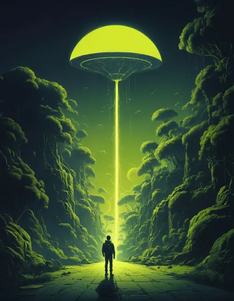detailed cartoon, neon yellow sss, atmospheric, magnificent, celestial, ethereal, epic, magical, dreamy, chiaroscuro, subsurface scattering, filmic, macro, shallow dof, shallow depth of field,
