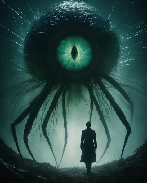 camera, eye, needle, creature, horror, fascination, host, cinematic shot + dynamic composition, incredibly detailed, sharpen, details + intricate detail + professional lighting, film lighting + 35mm + anamorphic + lightroom + cinematography + bokeh + lens flare + film grain + HDR10 + 8K + Roger Deakins, ((cinematic))