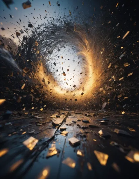 pinhole photo of a the manifestation of anxiety, chaotic, 4k, UHD, masterpiece