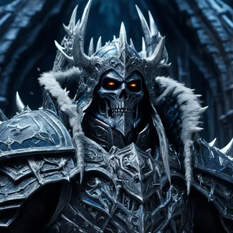 The Lich King, powerful, epic, ultra detailed, photorealistic, 8k, hdr, intricate details, macro photography