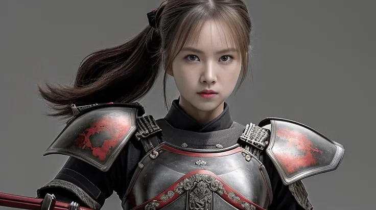 masterpiece, best quality,CG,wallpaper,HDR,high quality, solo, 1girl, black samurai armor, katana, warrior in the battlefield, better hands <lora:envybetterhandsLocon_beta2:1> <lora:djzGlitchSamurai_v21:1>