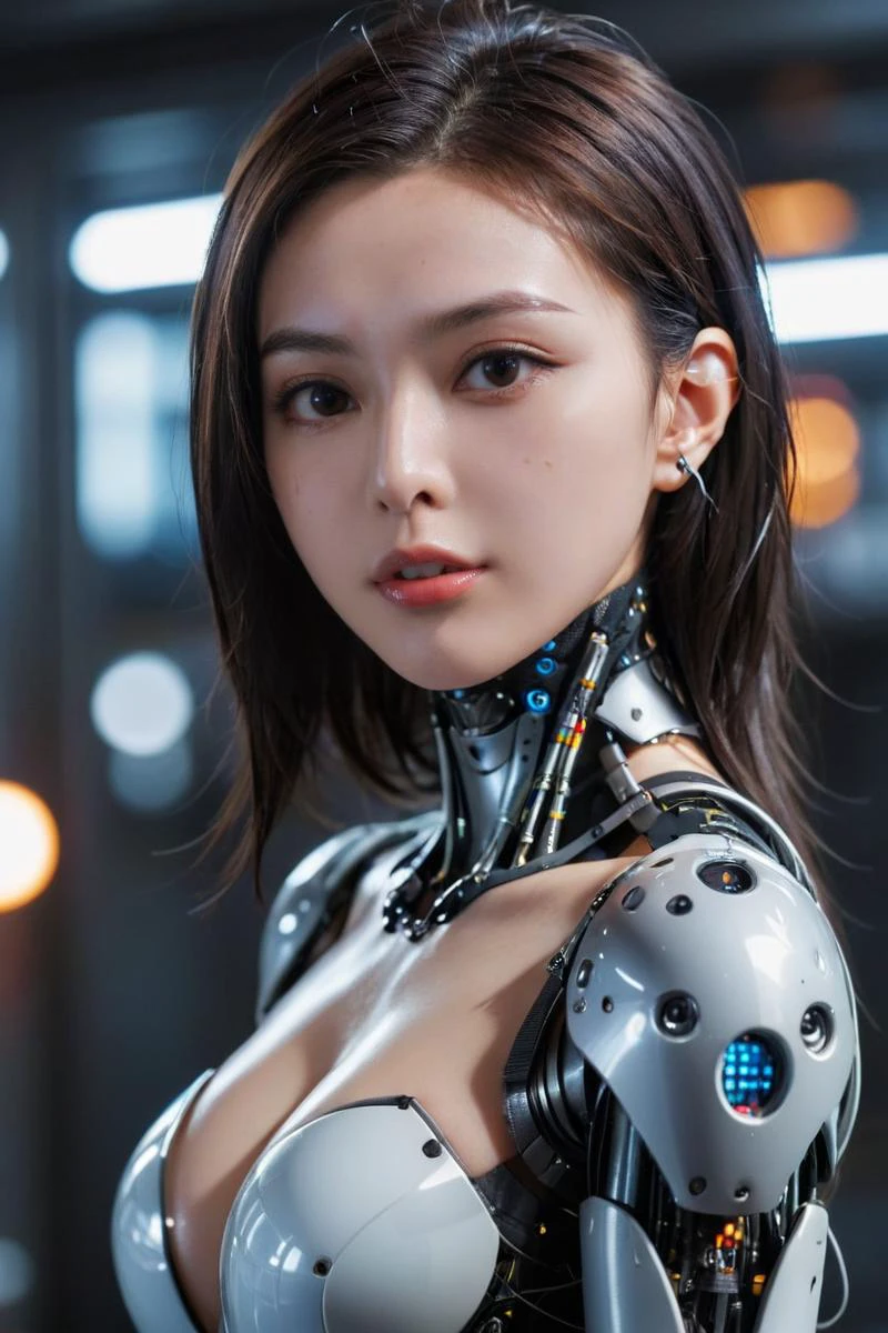 cybernetic robot score_9,score_8_up,(masterpiece,best quality,ultra high res:1.1),looking at viewer,side_light,bokeh,beautiful face,exquisite face,skin texture,1girl,18yo,nsfw,breasts apart,
upper body,cum in mouth,(sweat and pure:1.2),enjoy this wet orgasm,
<lora:neg4all_bdsqlsz_xl_V7:1>,
<lora:RMSDXL_Enhance:1>,<lora:b1_XL_0_:1>,b1,water drop,, android, AI, machine, metal, wires, tech, futuristic, highly detailed