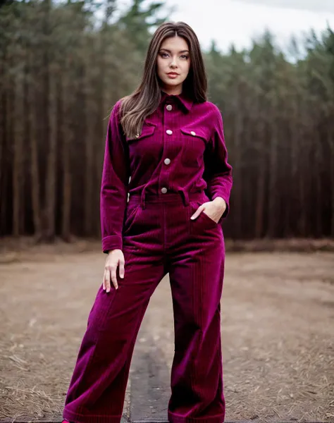 cinematic photo realistic,  Dutch angle, intricate details, a  27 years old woman wearing Tunic Top, overalls and (Corduroy pants: Pants made from ribbed corduroy fabric.),  <lora:quiron_TeraPatrick_v1_Lora:1> TeraPatrickQuir woman, . 35mm photograph, film, bokeh, professional, 4k, highly detailed