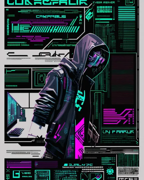 cyberpunk graphics, (( a cyberpunk hacker,  ))<lora:cybergraphic_sdxl:1.0>
