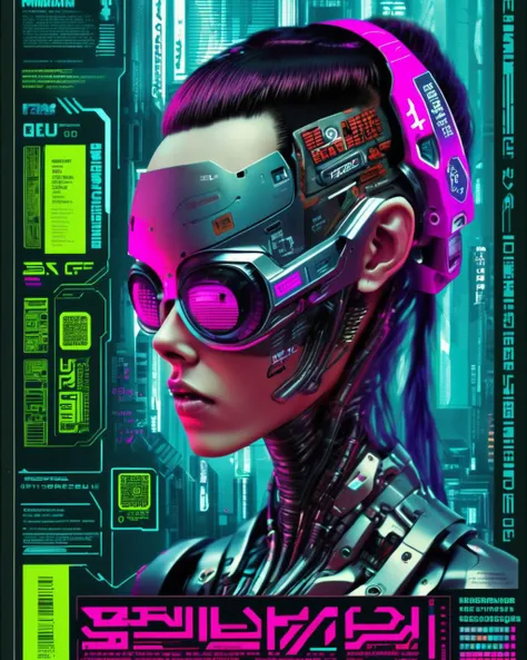 cyberpunk graphics, (( a crazy cyberpunk adverting of an high tech product,  ))<lora:cybergraphic_sdxl:1.0>