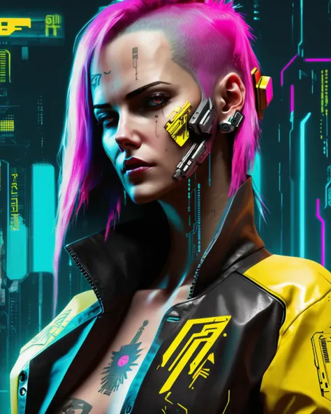 cyberpunk graphics, (( a cyberpunk 2077 character, fashion ))<lora:cybergraphic_sdxl:1.0>