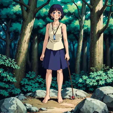 <lora:PMsun002:0.7>,
PMsun,1girl,
crystal necklace,
sleeveless_shirt,
barefoot,
nature,forest,