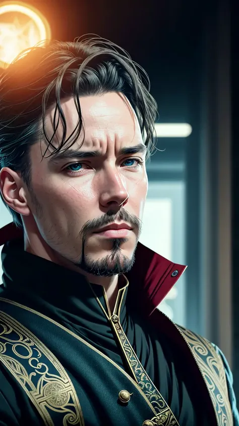 (detailed:1.15), 
Doctor Strange taking a selfie with a iphone on top of a building on palace , fish eye lens, high detail, ultra realistic, cinematic lighting, portrait painting, photorealistic, Color Grading, portrait Photography, hyper - detailed, beautifully color graded, Unreal Engine5, Cinematic 8K,