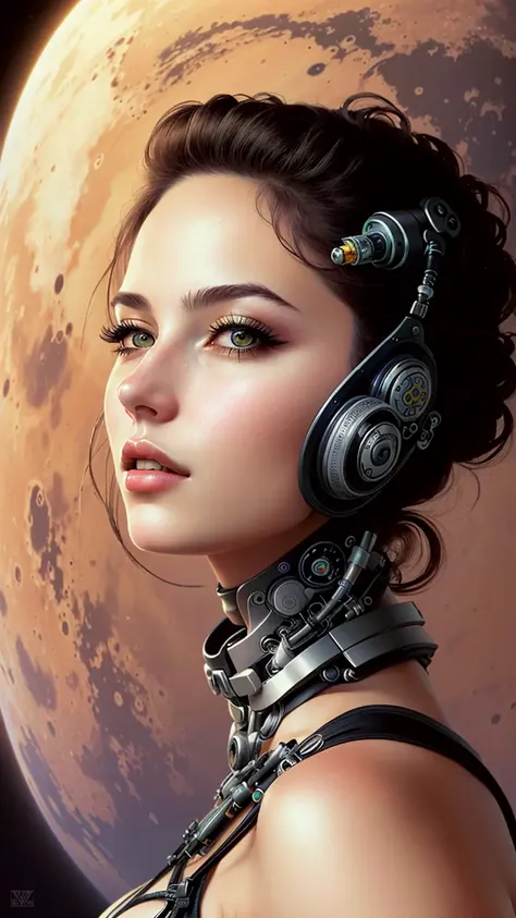 (best quality:1.33), (masterpiece:1.42), (realistic:1.24), (detailed:1.15),
photo of a retrofuture heavenly female cyborg on Mars, by boris vallejo,Norman Rockwell, Milo manara, artgerm, mcbess