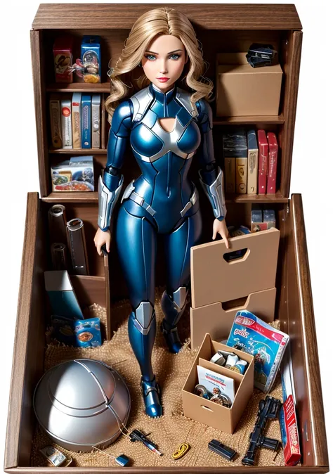 premium playset toy box, (masterpiece, best quality, ultra detailed, absurdres), (diorama:1.2), action figure box, 
  (inboxDollPlaySetQuiron style), the superheoine  invisible woman,  (toy playset pack),  
  <lora:quiron_inboxDollPlaySet_v1_lora:0.27>
