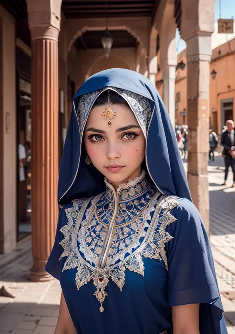 Dappled Light, (intricate:1.3), photo portrait of the  Saber \(Fate/Stay Night\), colorful, realistic round eyes, dreamy magical atmosphere, superheroine costume, (skin texture) (film grain), (warm hue, warm tone:1.2), close up, cinematic light, sidelighting, thunder, snow, flare, broken glass, Marrakech, Morocco: Marrakech is a bustling city that blends rich history with a vibrant cultural scene. The heart of the city is the medina, a UNESCO World Heritage site, where narrow alleys are filled with colorful markets, ornate palaces, and grand mosques. The enchanting Jardin Majorelle and the lively Djemaa el-Fna square are must-visit attractions., photo by Roger Fenton