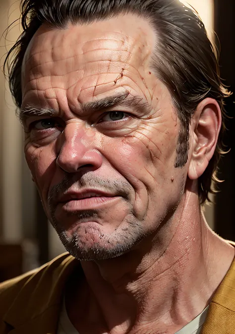 Dappled Light, (intricate:1.3), photo portrait of jack nicholson as man kamala khan, (skin texture) (film grain), (warm hue, warm tone:1.2), movie scene from invisible woman directed by michael bay, (semi realistic:1.3), (hyper realistic texture skin:1.3)