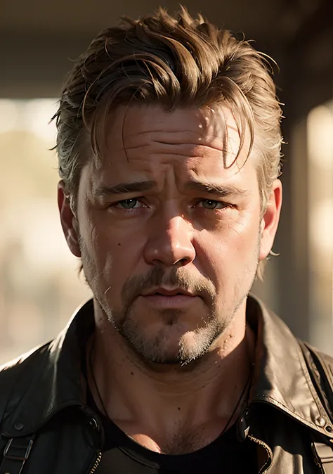 Dappled Light, (intricate:1.3), photo portrait of russel crowe  as man sabretooth, (skin texture) (film grain), (warm hue, warm tone:1.2), movie scene from black widow directed by michael bay, (semi realistic:1.3), (hyper realistic texture skin:1.3)