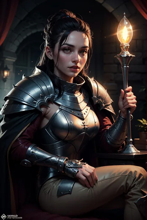<lora:RPGKobald:0.65> kobald:1.2, solo, red eyes, fangs 1girl Buzz cut with a faded design hairstyle in Tomato Soup Red with Light brown eyes eyes and Arched eyebrows , guard wearing full plate armor holding Estoc background portrait , Crystal-lit cave with glowing crystals and mysterious energy. in background, realistic:1.2, masterpeice, ultradetailed, intricate details, perfect quality, ultrashapr, ultradetailed, photorealistic, perfect shadows, profesional lights, realistic, blurry, boekh, masterpiece light works,depth of fiel, ultradetailed character, pefect quality, maximum quality, intricate details, detailed face By jeremy mann, by sandra chevrier, by maciej kuciara, sharp, (perfect, body:1.1), realistic, real shadow, 3d, (dark castle background:1.2), (by Michelangelo), (profesional lights:1.3) (profesional photography:1.3), full body shoot, concept art of medieval rpg character, Seated at a cozy fireside, she wraps herself in a warm blanket, her eyes sparkling with tranquility <lyco:GoodHands-beta2:1.0>,perfect detailed face