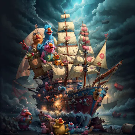 <lora:Muppets:1> MuppetManiaAI ship