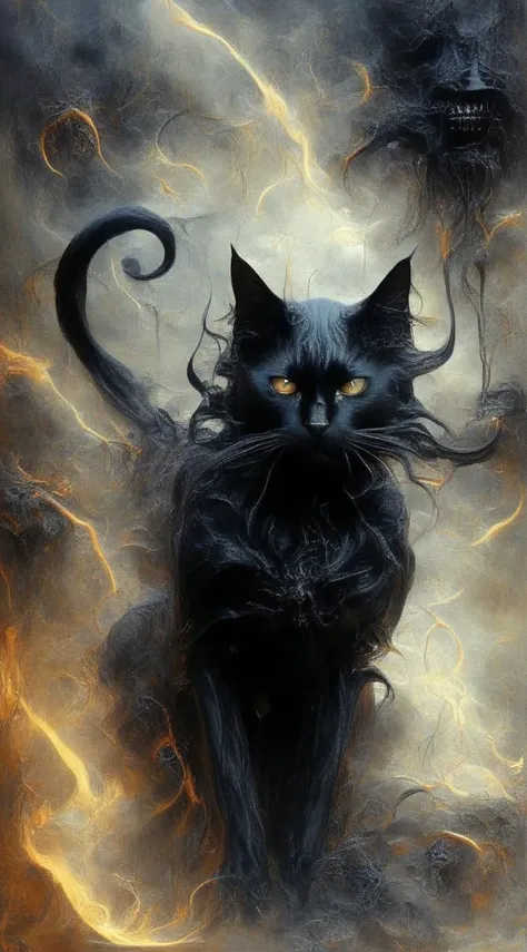 abysues black cat <lora:abysues:1>