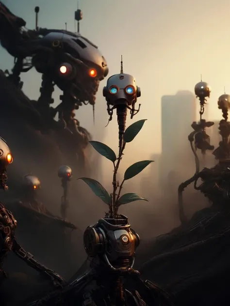 cinematic epic realistic photo, abysues slick blossoming plant, dichotomy, dark, expressive light, cinematic, enigmatic, smoke mist dust <lora:abysues:0.85> , character portrait, Foreshortening, Distorted Perspective, Dynamic, photorealism, golden hour, Crewson style shadowing, 8k resolution, analog color kodak, film grain, neutral colors,