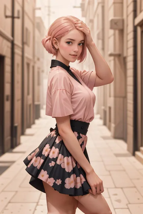 anime artwork Fashion photography of (j14n16), ((angry,clenched teeth)), detailed skin, ((Yellow and Black), (Slicked-Back Pixie with Side Part:1.2)), ((Wrap_top:1.5),(Floral_printed_skirt:1.4),(Block_heel_sandals:1.3),(Evening_cityscape_background:1.4)). ((Suit of menacing armor)), ((dynamic poses)), ((upper body:1.2)), taken with Fujifilm X-T3 with 50mm f1.5 lens, pink pastel colored theme in style of wes anderson, <lora:PAseer-SD15-LCM Quick:1> <lora:skinny_new_skin:.4> <lora:j14n16:1>   . anime style, key visual, vibrant, studio anime,  highly detailed