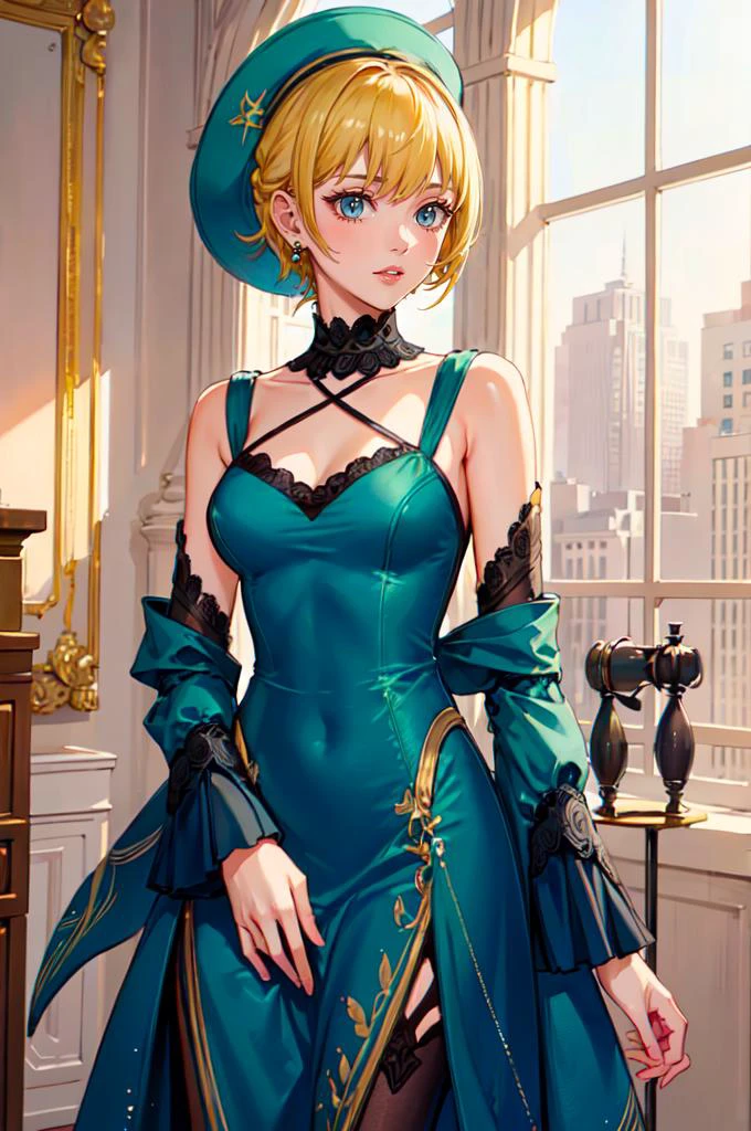<lora:edgLycorisChic:0.8> Haute_Couture, edgCT, chic top, designer dress, [blouse,chic top|designer dress]::0.5, cowboy shot,   <lora:atolih:0.5> atolih,, ultra detailed, masterpiece, best quality, aesthetic, detailed,