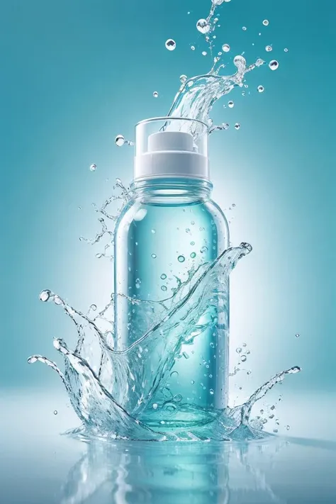 brightly lit photo, glossy textures, woman drinking bottled water, realflow, advertisement, linear gradient, glow, shine, blue design, ocean, frutiger aero, wii shop channel, japanese text, infographic, linear gradient, detail, high tech fabric, data visualization, chart, blue, green, yellow, molecule, topography, halo, <lora:WaterRealflow:.4> <lora:blue archive 2:.7>