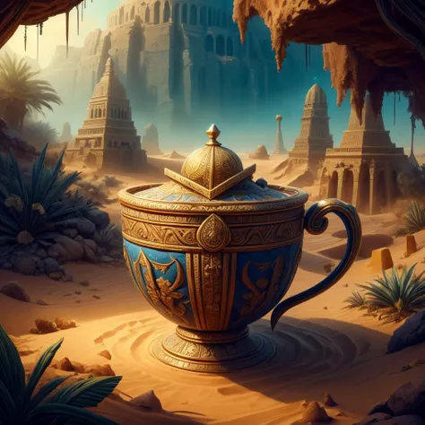 <lora:ExpeditionStyle:1>ExpeditionStyle decorative cup, colorful, desert environment, treasure seeking, <lora:add_detail:0.5>, (Masterpiece:1.3) (best quality:1.2) (high quality:1.1)