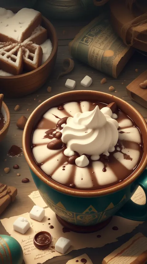 <lora:ExpeditionStyle:1>ExpeditionStyle collection of small-batch hot chocolate mixes, (Masterpiece:1.3) (best quality:1.2) (high quality:1.1)