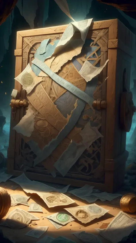 <lora:ExpeditionStyle:1>ExpeditionStyle a torn piece of a dollar bill, mysterious, ancient mystical artifact, (Masterpiece:1.3) (best quality:1.2) (high quality:1.1)