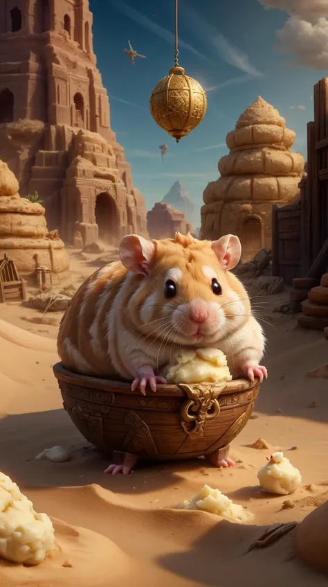 <lora:ExpeditionStyle:0.7>ExpeditionStyle hamster, colorful, desert environment, treasure seeking, made of mashed potatoes hamster <lora:taters:0.6> hamster, <lora:add_detail:0.5>, (Masterpiece:1.3) (best quality:1.2) (high quality:1.1)