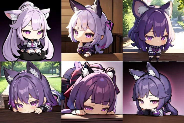 <lora:genshinStickerChibi_genshinstickersv1:1>, chibi, 1girl, solo, purple eyes, animal ears, school uniform, extremely detailed cg unity 8k wallpaper, cinematic detailed realistic background, masterpiece, best quality, delicate, masterpiece, beautiful detailed, colourful, finely detailed, intricate details, (chibi:1.4)