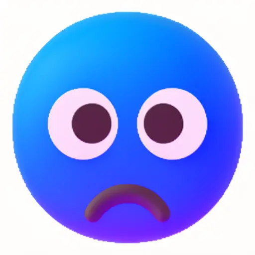 a sad face emoji, msfluentui style