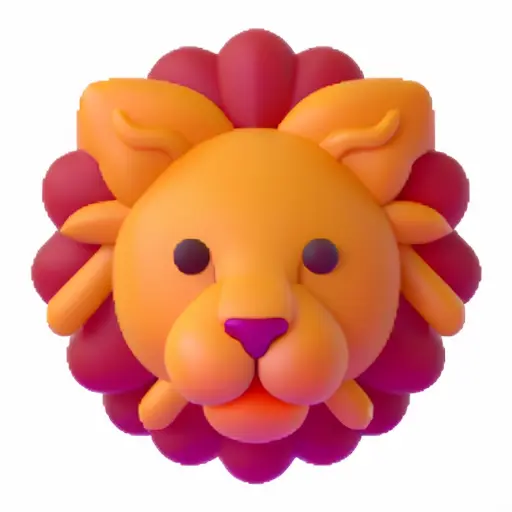 a lion emoji, msfluentui style