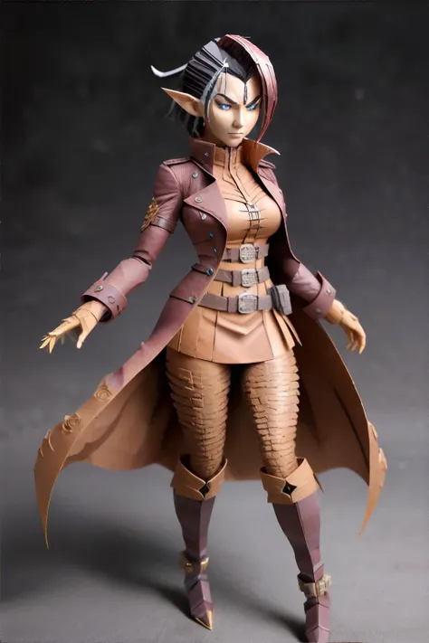 <lora:creasedpaperskin:0.8>, papercraft, githyanki woman, wearing A deep maroon trenchcoat lined in sumptuous silk, fantasy background || <lora:creasedpaperskin:0.2>, papercraft, masterpiece, 8k, high resolution, shallow depth of field, sharp focus