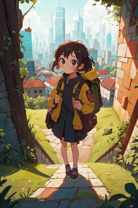 masterpiece,best quality,1girl,adventure,city