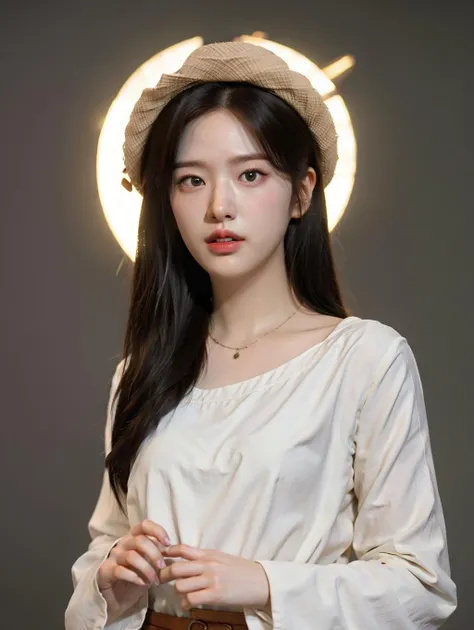 <lora:RetouchMajic:.95>, 1girl, (masterpiece), (best quality), cinematic lighting, sharp focus, (simple background:1.2), cowboy shot, upper body, <lora:yujin1:.6:CHAR>
