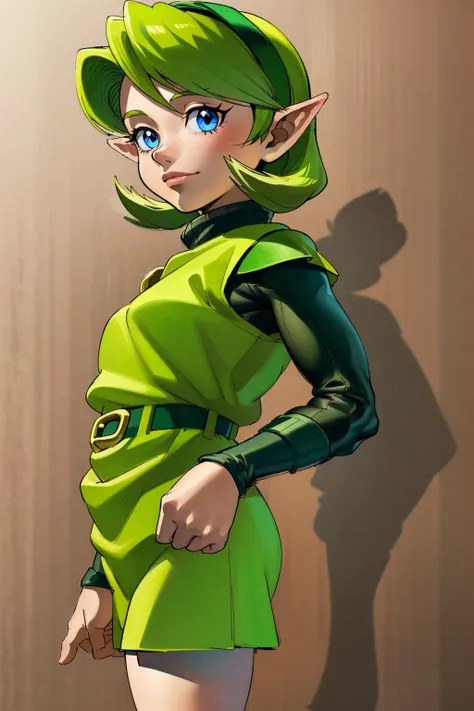 <lyco:sariaLozOot_sariaV1:0.8>, saria \(the legend of zelda\), (extremely detailed CG unity 8k wallpaper), (masterpiece), (best quality), (ultra-detailed), (best illustration), (best shadow), (an extremely delicate and beautiful), fine detail, classic, anime, manga, traditional art, green hair, blue eyes, green clothes, oot_style, <lyco:OcarinaArtStyle:1>