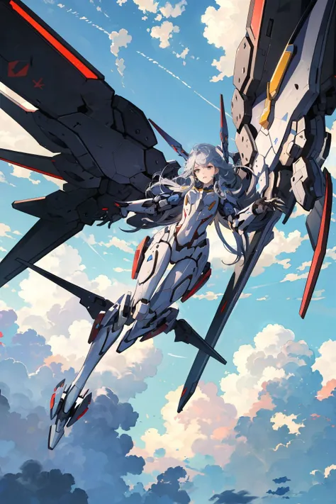 <lora:mecha_v1:0.6>, mecha,1girl, full body, <lora:mechanical_wings-000007:1>, mechanical_wings, thrusters,sky,cloudy sky,, (masterpiece, best quality, high quality, highres, ultra-detailed),