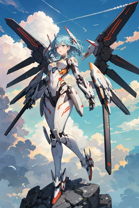<lora:mecha_v1:0.6>, mecha,1girl, full body, <lora:mechanical_wings-000007:1>, mechanical_wings, thrusters,sky,cloudy sky,, (masterpiece, best quality, high quality, highres, ultra-detailed),