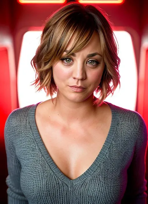 portrait of Kaley Cuoco, :d , wearing pajamas , with brown Blunt haircut , background colosseum epic (photo, studio lighting, hard light, sony a7, 50 mm, matte skin, pores, colors, hyperdetailed, hyperrealistic), <lyco:Kaley Cuoco:1.1>
