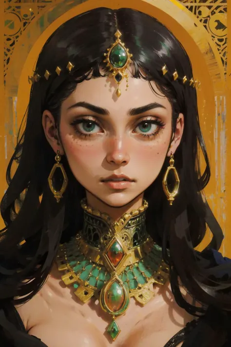 Margiana. overalldetail-detail_++_-_overall_detail . baghdad 950AD. art style Sinbad 1973., intricate details, highly detailed, intricate eyes, detailed skin, intricate hair, realistic, skin pores