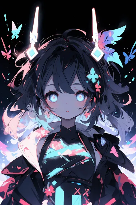 1girl, <lyco:UV_fluorescence-LyCORIS:0.6>, UV_fluorescence,Colorful portraits, <lora:Colorful portraits_20230715165729-000018:0.6>, chibi, <lyco:è£æ¹chibi:0.8>