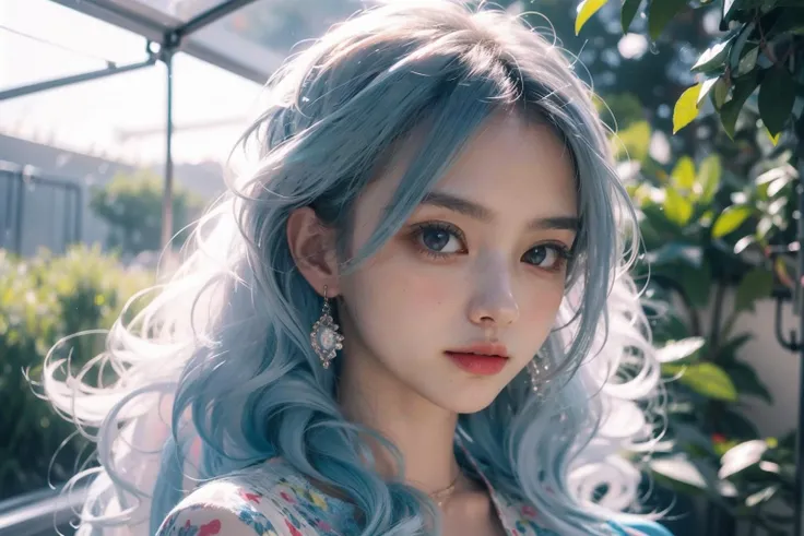 1girl,Printed jumpsuit,blue eyes, white hair, blush, see-through,upper body,
 <lora:Colorful portraits_20230715165729:0.8>
(masterpiece:1.2), best quality,PIXIV,Colorful portraits, multicolored,