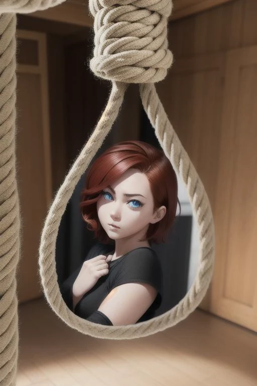 <lora:MEMENoosePortal_v1:1> NOOSE PORTAL
NOOSE, magic, proportional eyes, (realistic:1.5), extremely detailed, hyper detailed, soft lighting, detailed background, extreme detail background, sharp details, beautiful face, symmetrical eyes, short red hair, short hair, red hair, green eyes, woman, high quality, (full body:1.3),