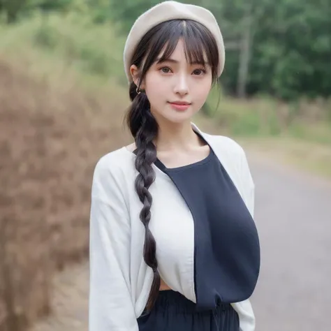 (extremely detailed CG unity 8k wallpaper), (masterpiece), (best quality), (ultra-detailed), (best illustration), (best shadow), (photorealistic:1.1),(PureErosFace_V1:0.5),,<lora:japaneseDollLikeness_v10:0.2>, <lora:koreanDollLikeness_v15:0.1>,<lora:taiwanDollLikeness_v10:0.1>,(taiwanese cute girl),(taiwanese sexy lady),(taiwan gorgeous milf),real human skin, lens flare, shade, backlighting,(depth of field),(natural lighting),((very dark lighting)),film grain,((1 girl)),ultra-high res,(detailed eyes:1.4),brown eyes, seductive smile,cute,(black hair),((hime cut short hair with low tied back braided ponytail)),((navy blue wool Chester Coat with inner white t-shirt)),(hiking pants),,((huge breasts)),(cowboy shot),full body,(medium shot), blurred background,18 y.o,((solo)),(glossy skin),cutea,close mouth,wearing diamond necklace,(looking at viewer),(look to the front),(smile512:0.3),(night),(close mouth), <lora:nagatitiLora_nagatitiLora:1> ,(beautiful_mistake-8500:0.5),((busty)),(no makeup),<lora:cuteGirlMix4_v10:0.1>,(in dark sleeping room),(wet),(sweaty),((perspire)),standing,street,city street,(hiking hat),(people walking:1.2),(cars),(bikes),(walking trails),(climbers),(mountain gazebo)