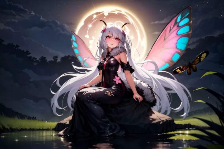 cosmic, white ghostly moth, (score_9,score_8_up,score_7_up,score_6_up,score_5_up,score_4_up)